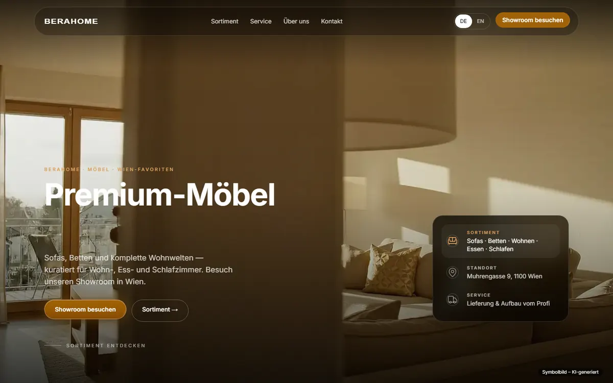 BERAHOME – Möbelhandel · 1100 Wien